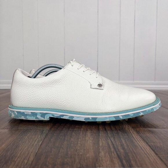 G/Fore Gallivanter Camo Sole Leather Golf Shoe G4MF23EF02 Size 13 White Blue - Picture 16 of 16